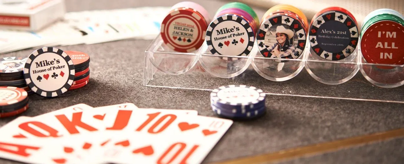 Stylised cards and chips